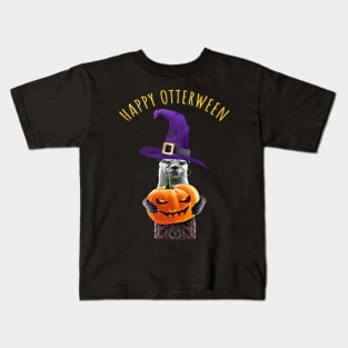 happy otterween,  halloween for otter lover Kids T-Shirt